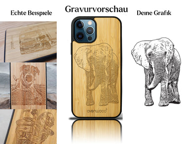 INDIVIDUELL iPhone 12 Pro Bambus-Kunststoff